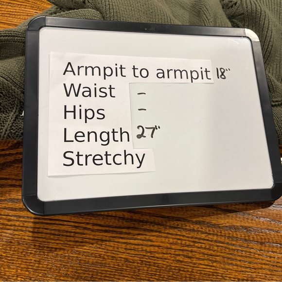 Studio Works olive color Open Front Knit Cardigan Sweater size medium - Picture 10 of 13